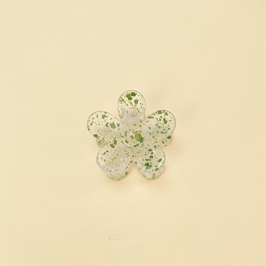 Wholesale Acrylic Splash Paint Colorful Flower Hair Clips